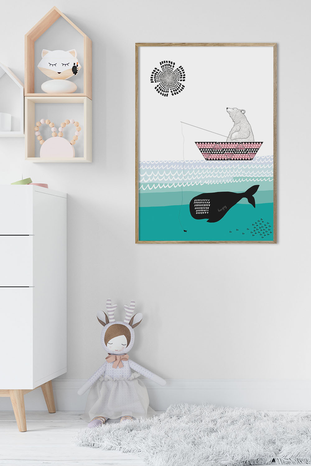 Постер В Детскую Кит И Медведь