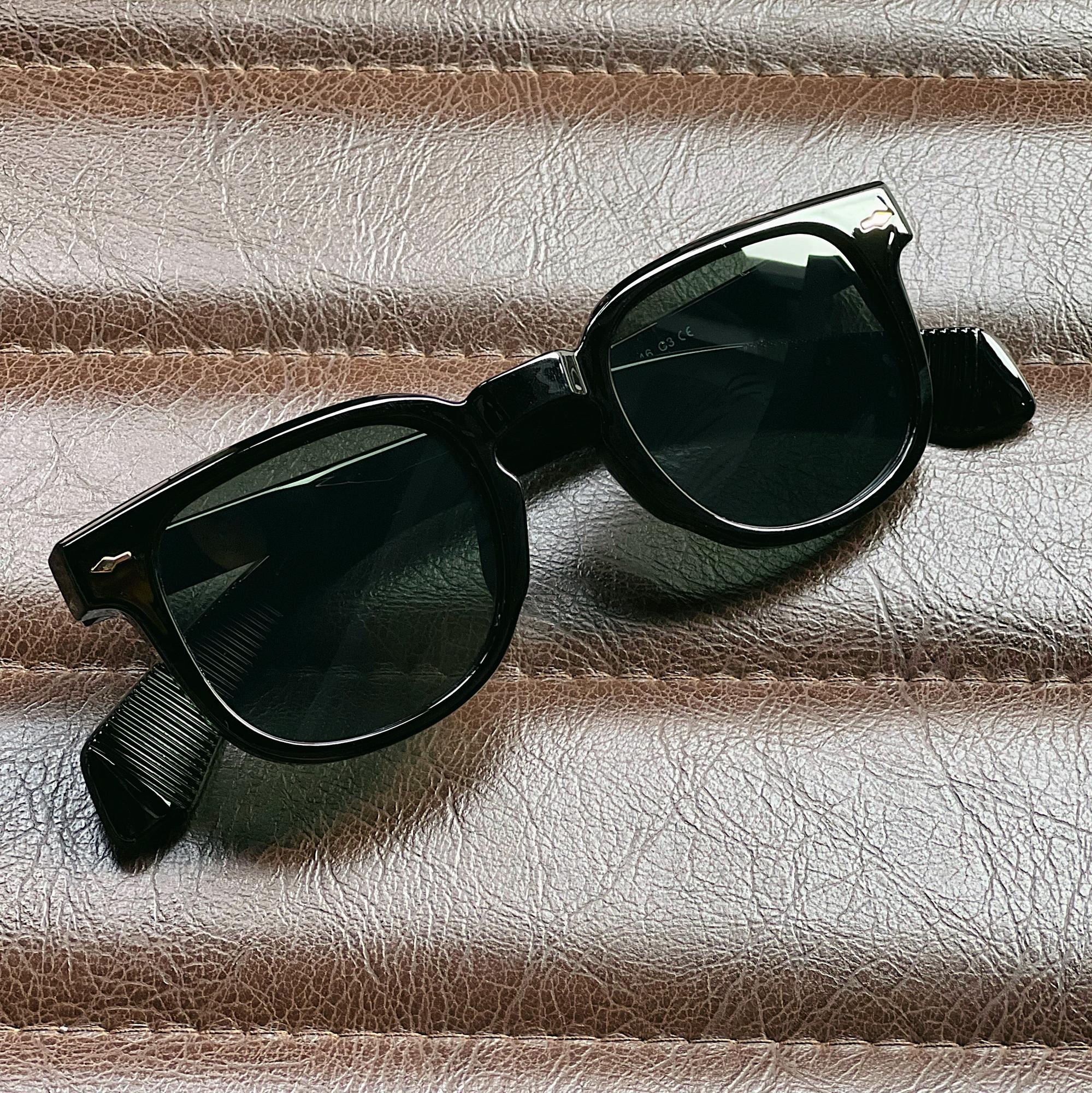 Очки с зелеными линзами Панто