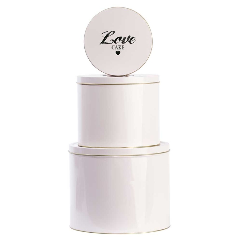 Miss Etoile набор розовых металлических коробок Love and cake