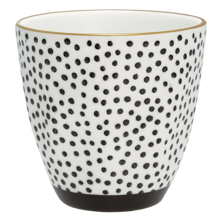 GreenGate чашка латте Dot black 300 мл