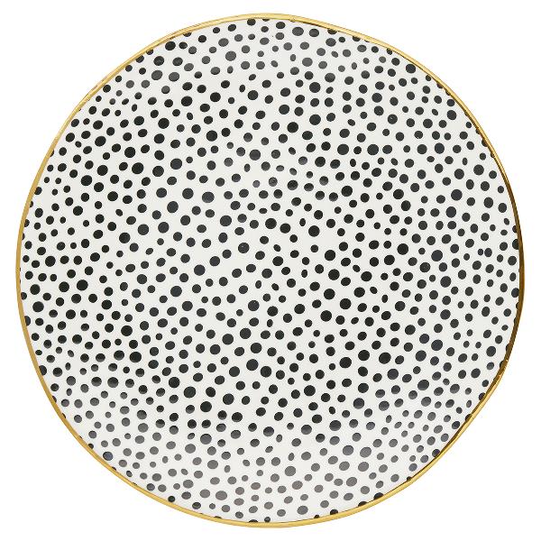 GreenGate обеденная тарелка  Dot black