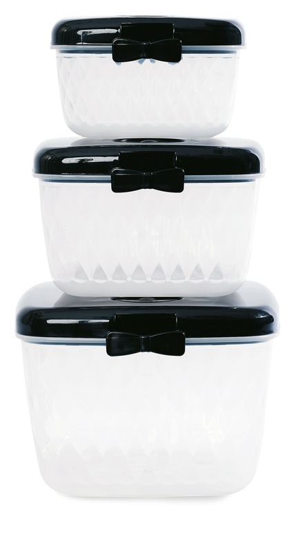 Miss Etoile набор контейнеров в черно-белом цвете 3 шт