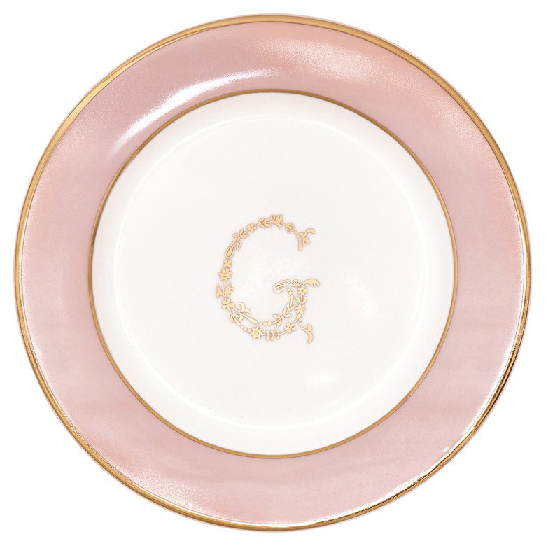 GreenGate тарелочка G pink 15 cм