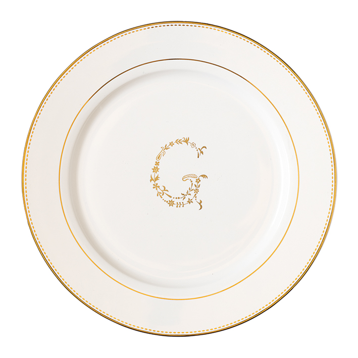 Greengate обеденная тарелка фарфор G gold 27 см