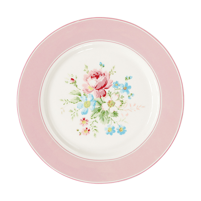 Greengate тарелка Marie pale pink 20,5 см