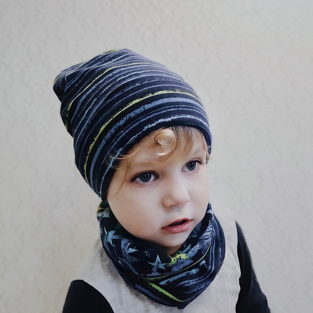 Шапка детская из футера, выкройка IVАhm №28