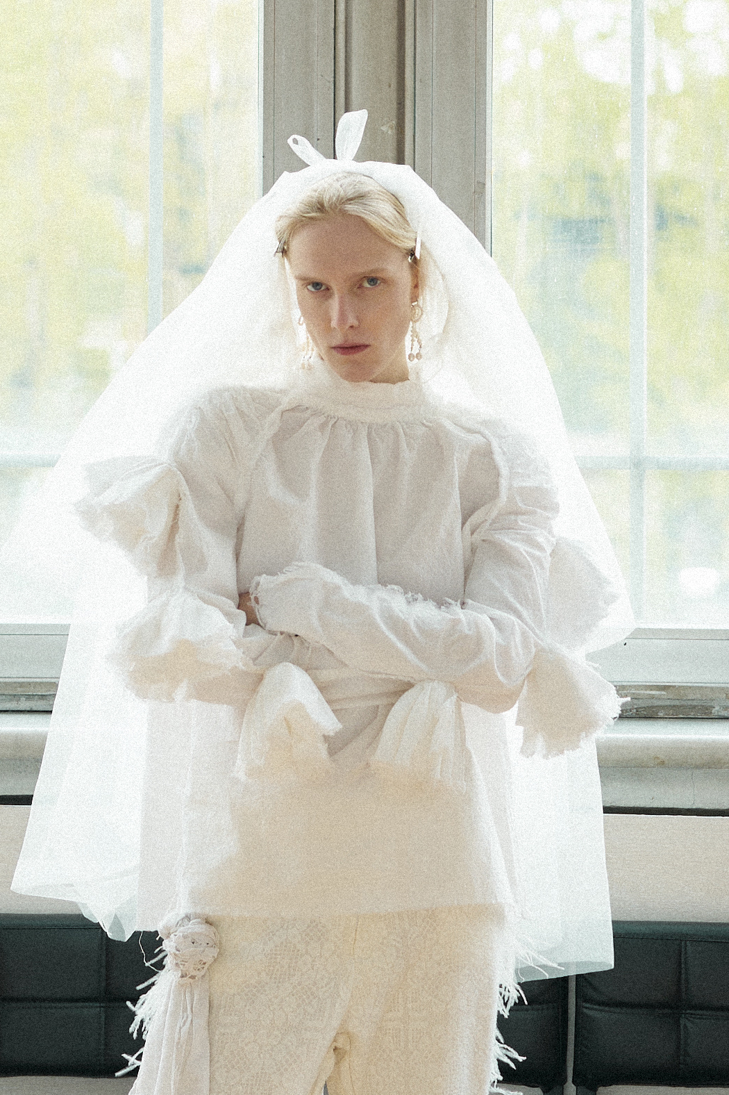 Блуза «Белые цветы»