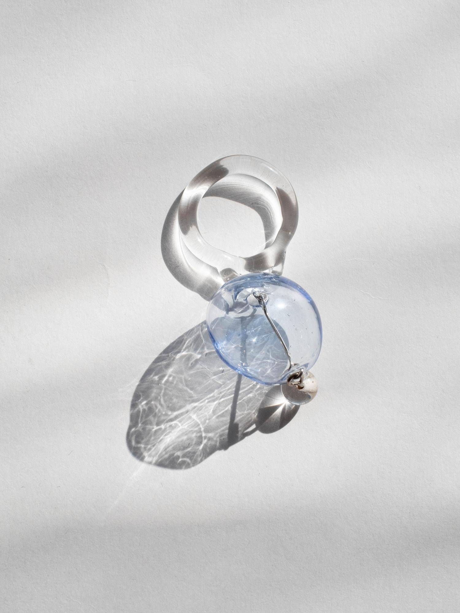 Кольцо «Воздушный шарик» голубой