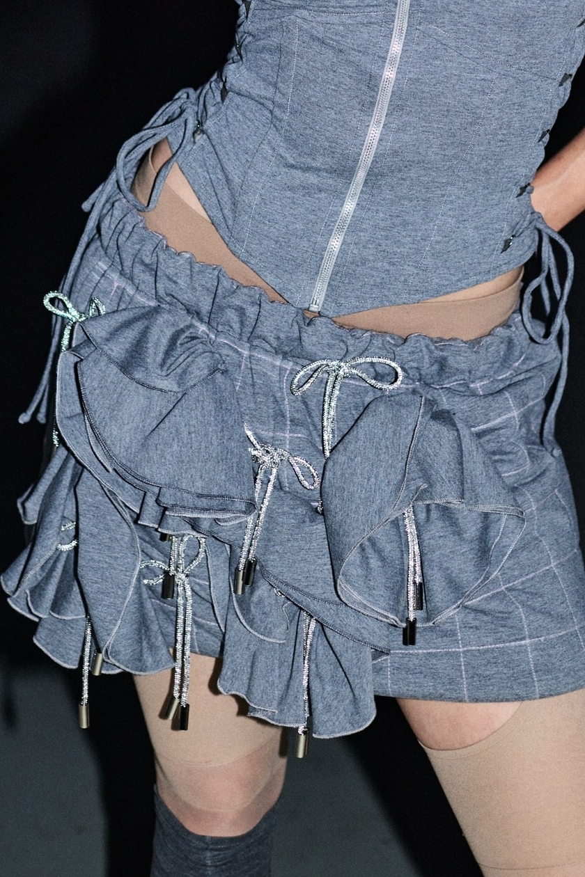 Юбка «Серые цветы»