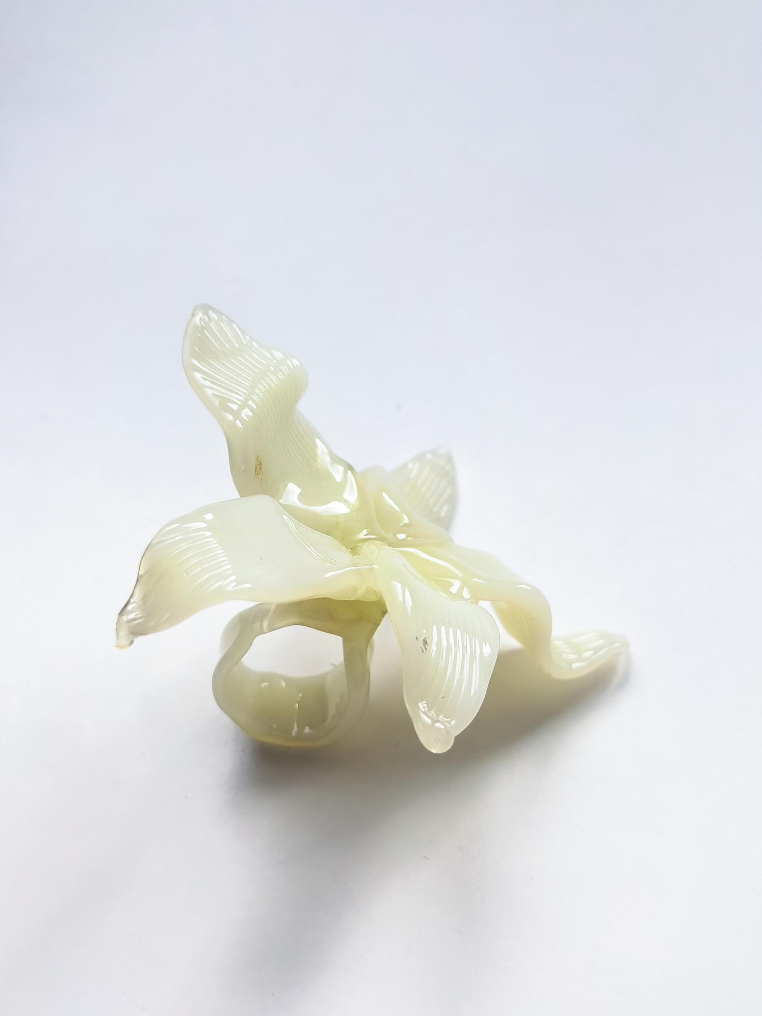 Кольцо «Цветок» желтый