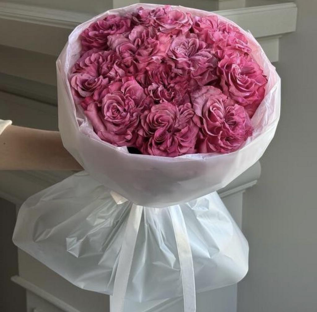 Букет «Country blues» пионовидные розы 11 шт