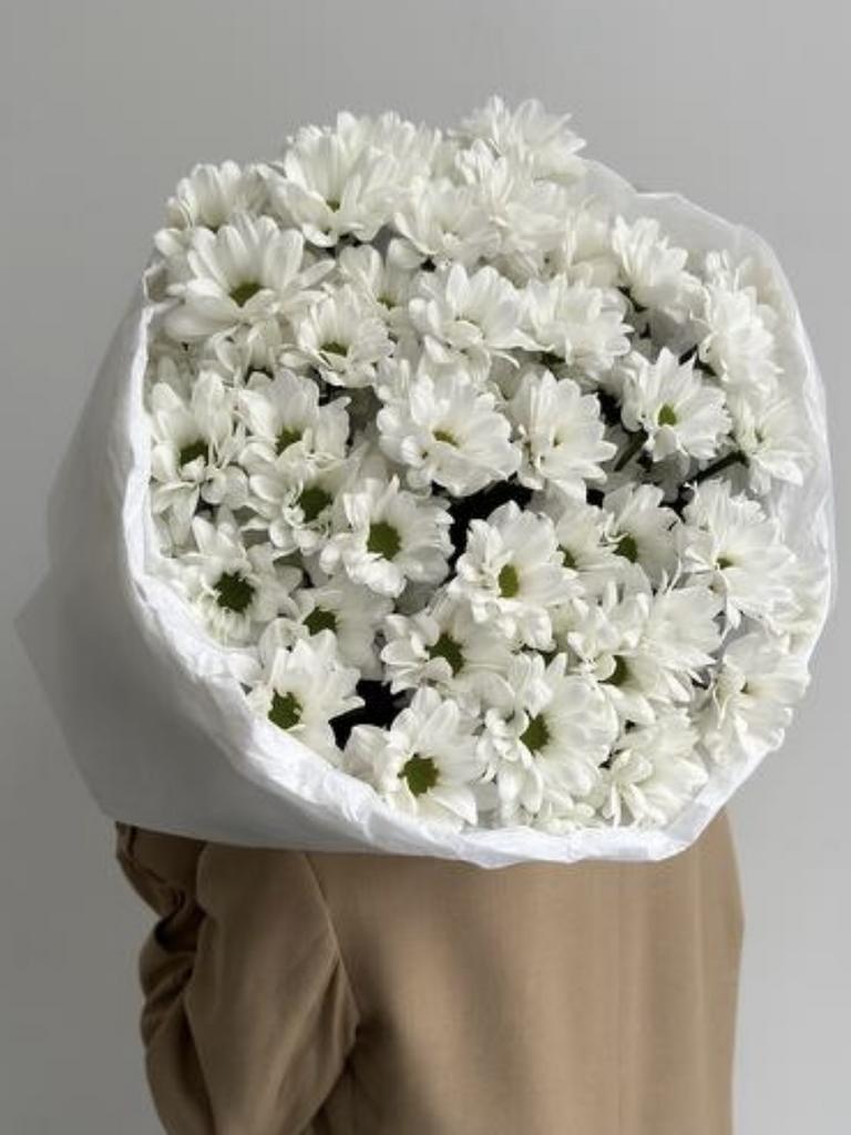 Букет «Флер» - хризантемы белые 15 шт