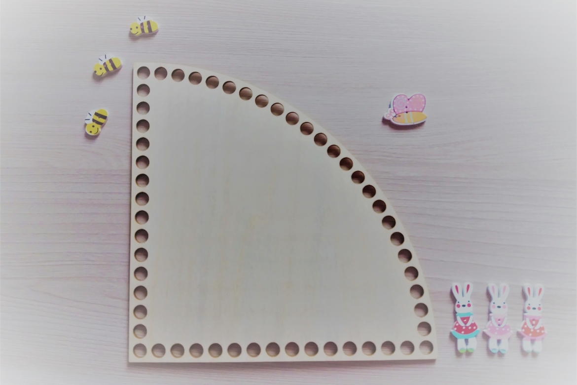 Дно "Четверть круга" деревянное 20х20 см