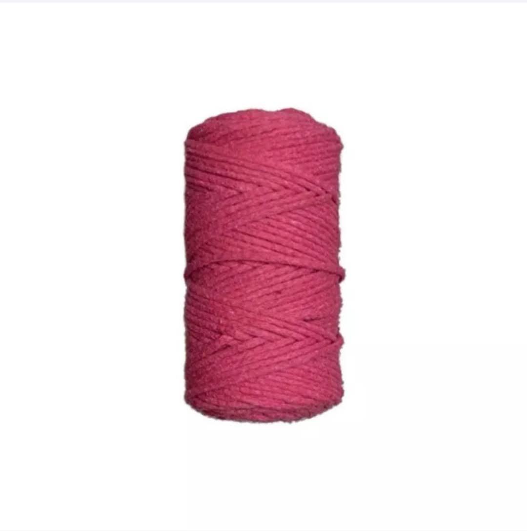 Шнур хлопковый. Розовый (длина 100м, ширина 5 мм)