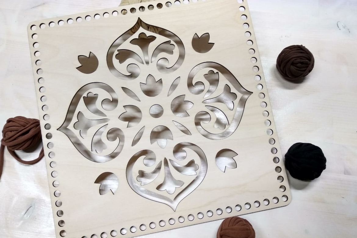 Заготовка резная деревянная для вязания