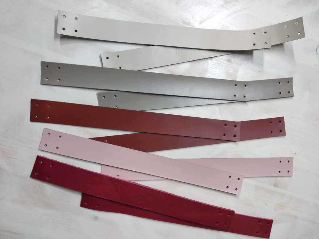 Ручки для корзины 30х3см - 2 шт. Цвет кожи на выбор