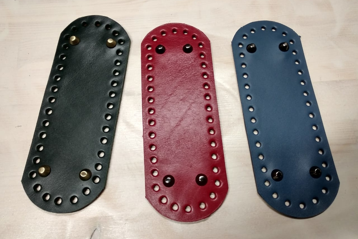 Дно для вязанного клатча, натуральная кожа