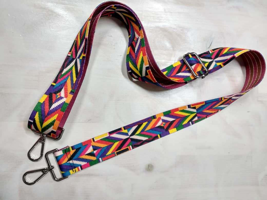 Ремень для сумки с регулировкой 135 см шириной 3,8 см с рисунком "Полосы"