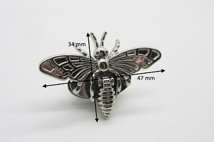 Замок "Пчелка" на винтах 47х34 мм. Никель