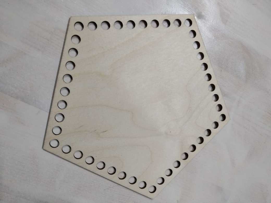 Дно "Пятиугольник" деревянное - 20 см