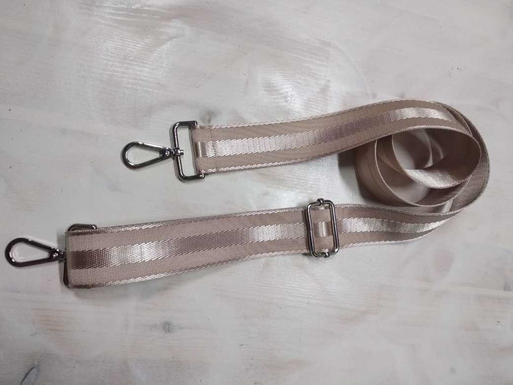 Ремень для сумки с регулировкой 135 см шириной 3,8 см. Бежевый