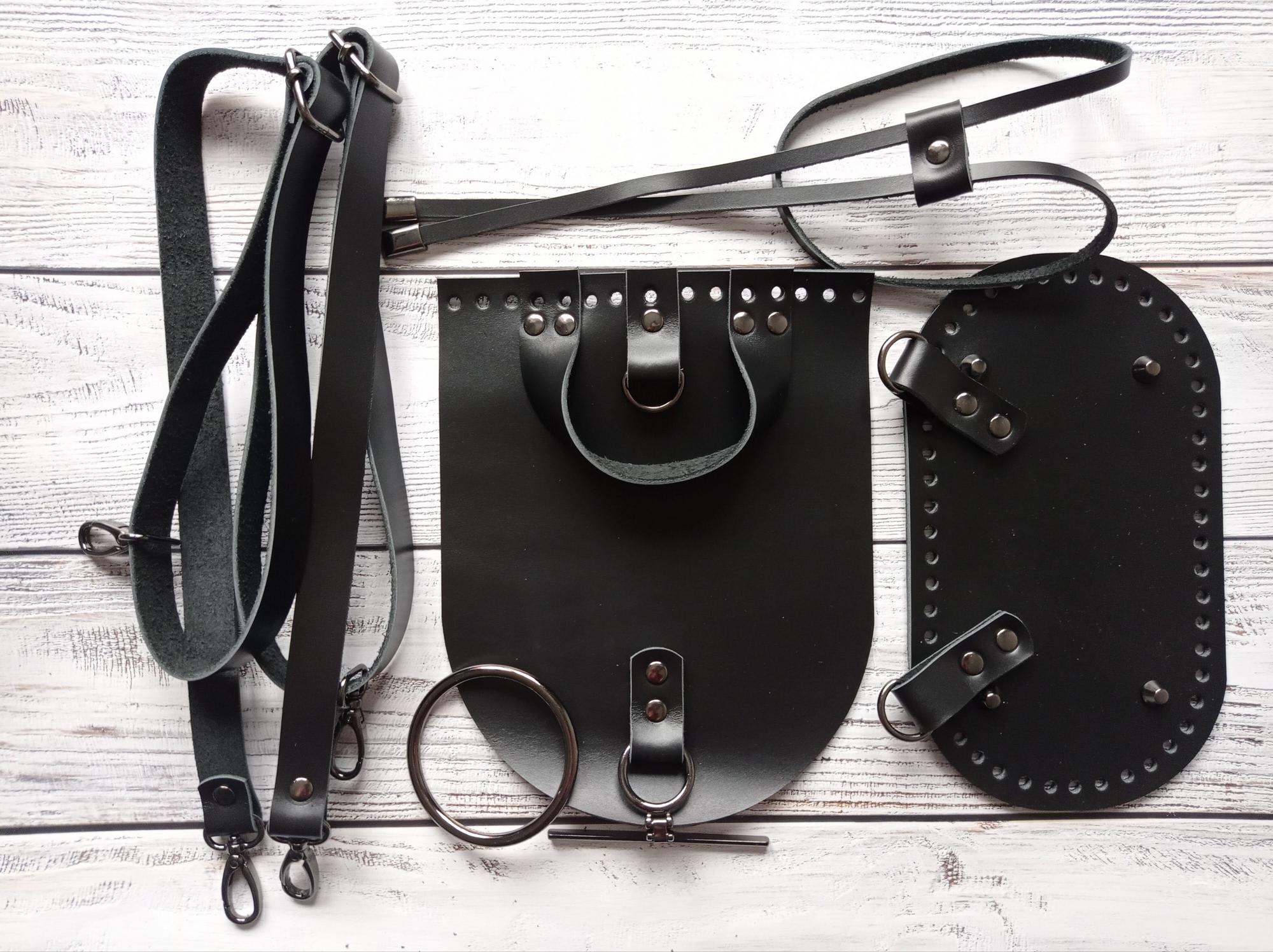 Набор для рюкзака с замком тогл. Черный, фурнитура - черный никель