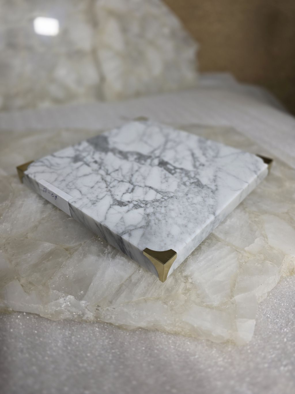 Подставка из мрамора Bianco Carrara (П-09)