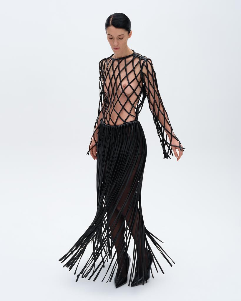 Юбка-кейп INNA vegan leather black