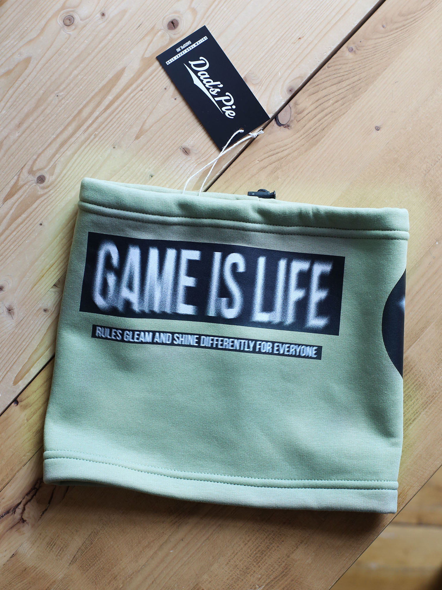 Снуд оливковый с принтом GAME IS LIFE