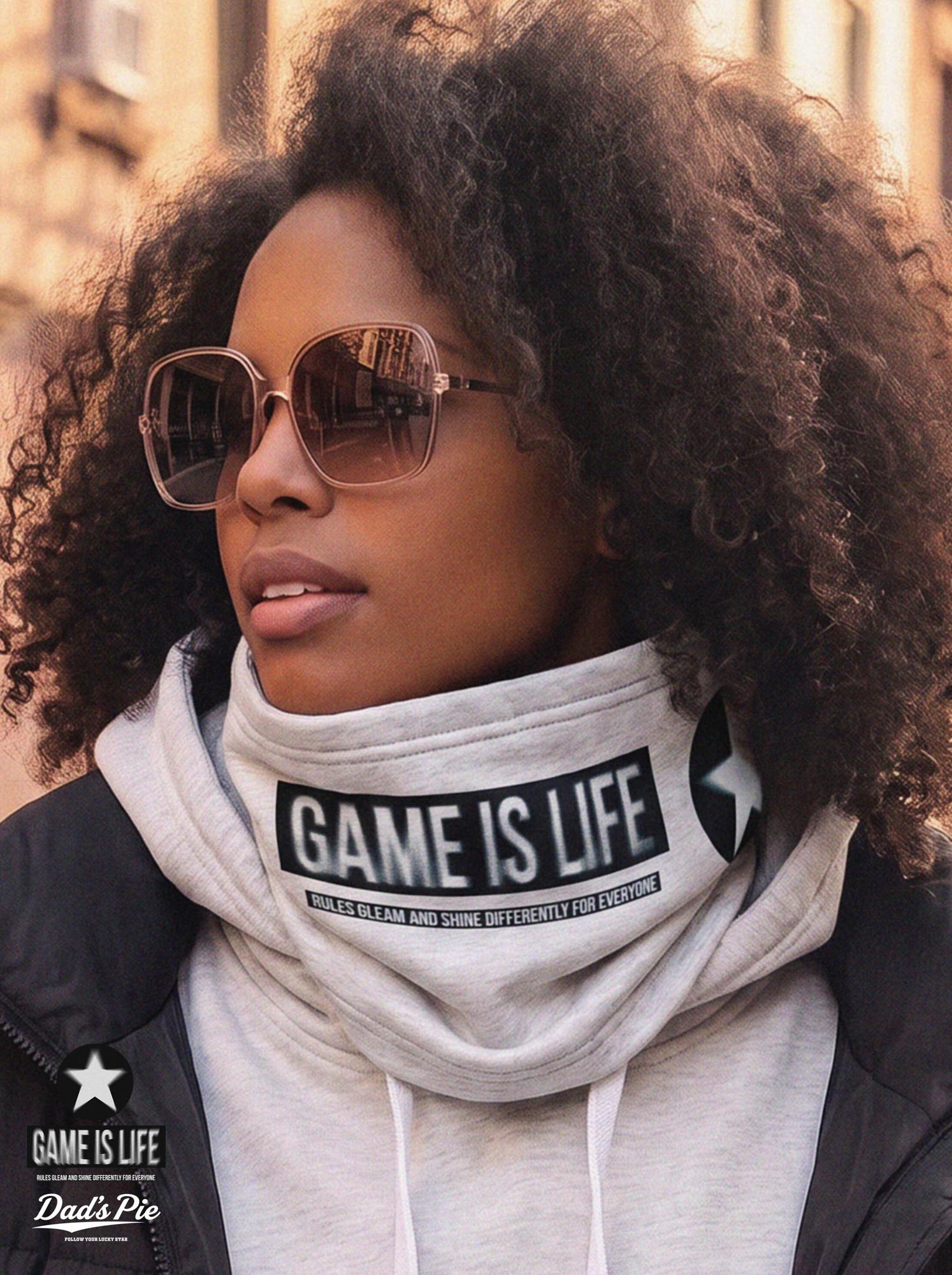 Снуд меланжевый с принтом GAME IS LIFE