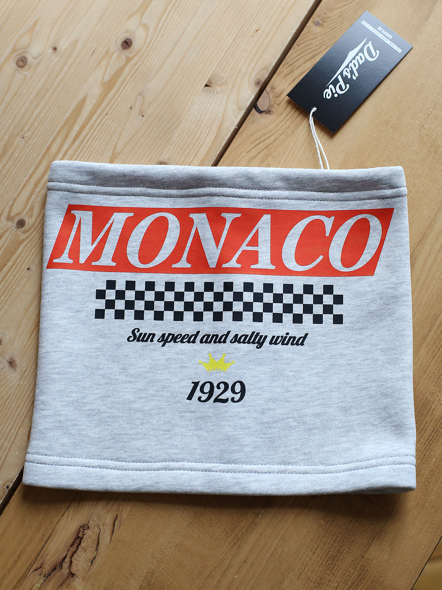 Снуд меланжевый с принтом MONACO