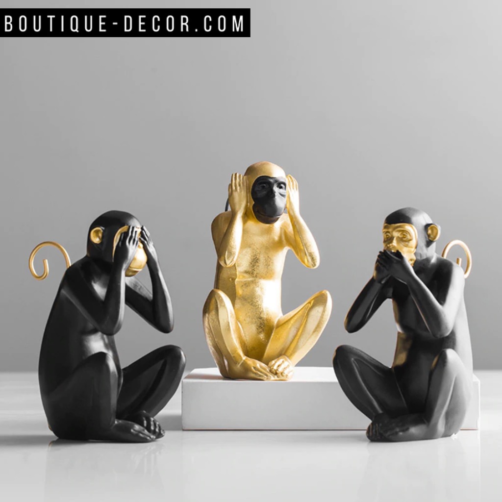 Купить дизайнерскую статуэтку  "3 monkey"
