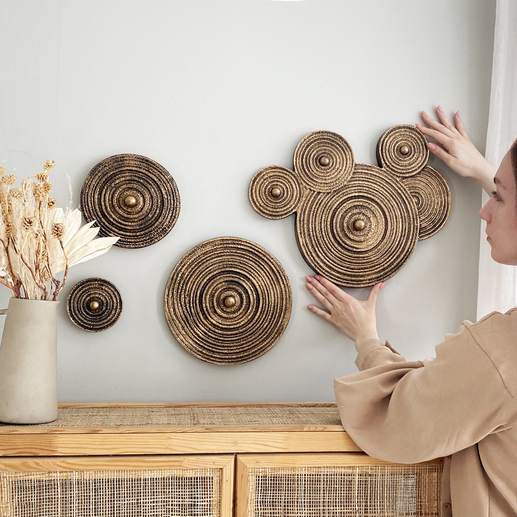 Панно на стену Lush Circle круги для декора спальни гостиной