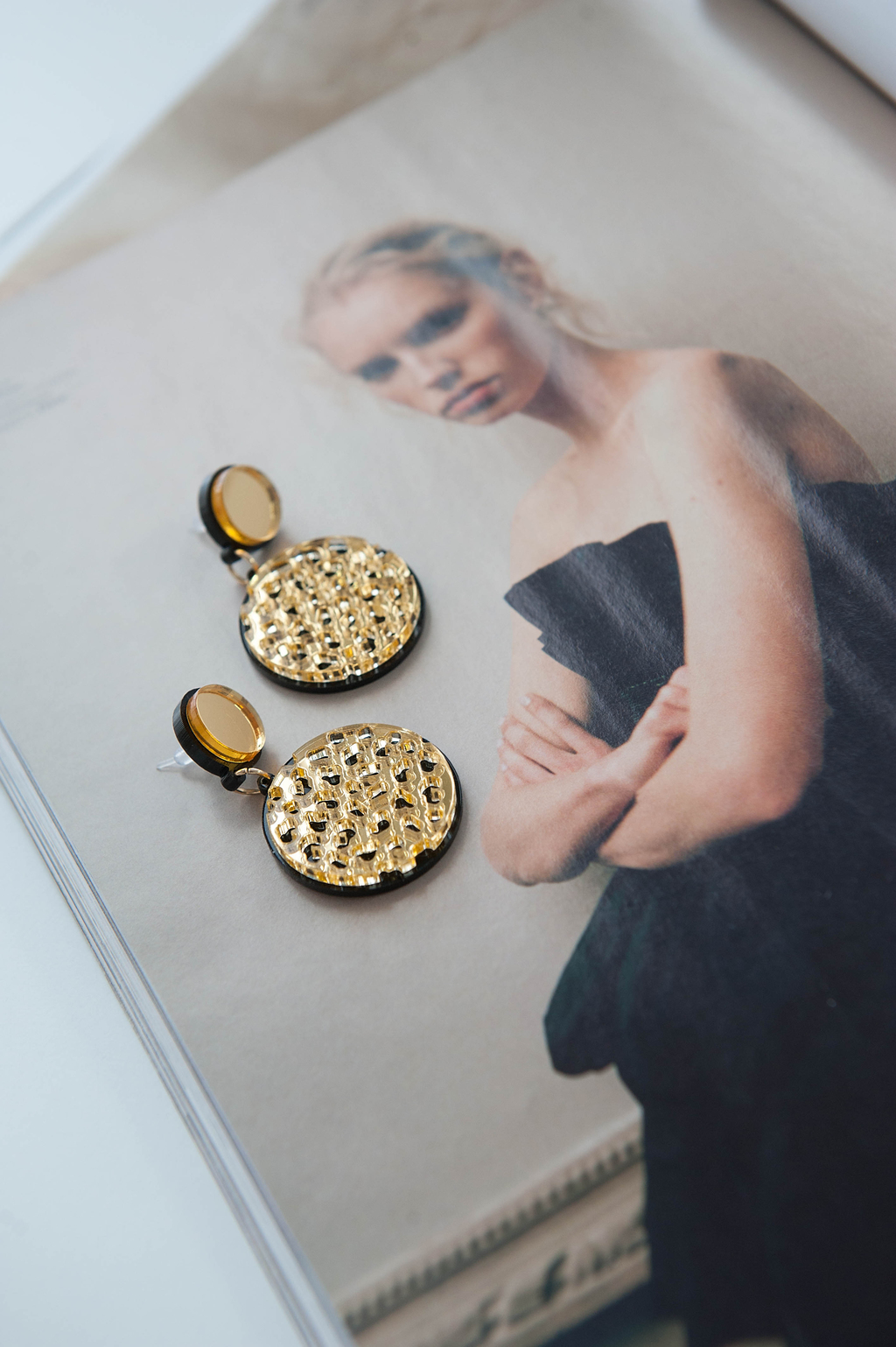 Серьги Пантера укороченные