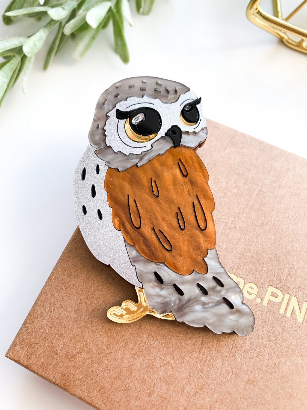 Брошь Сова