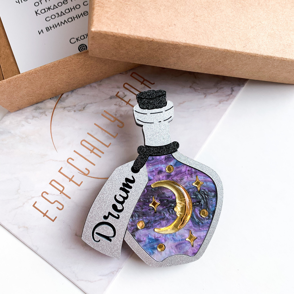 Брошь Бутылек Dream