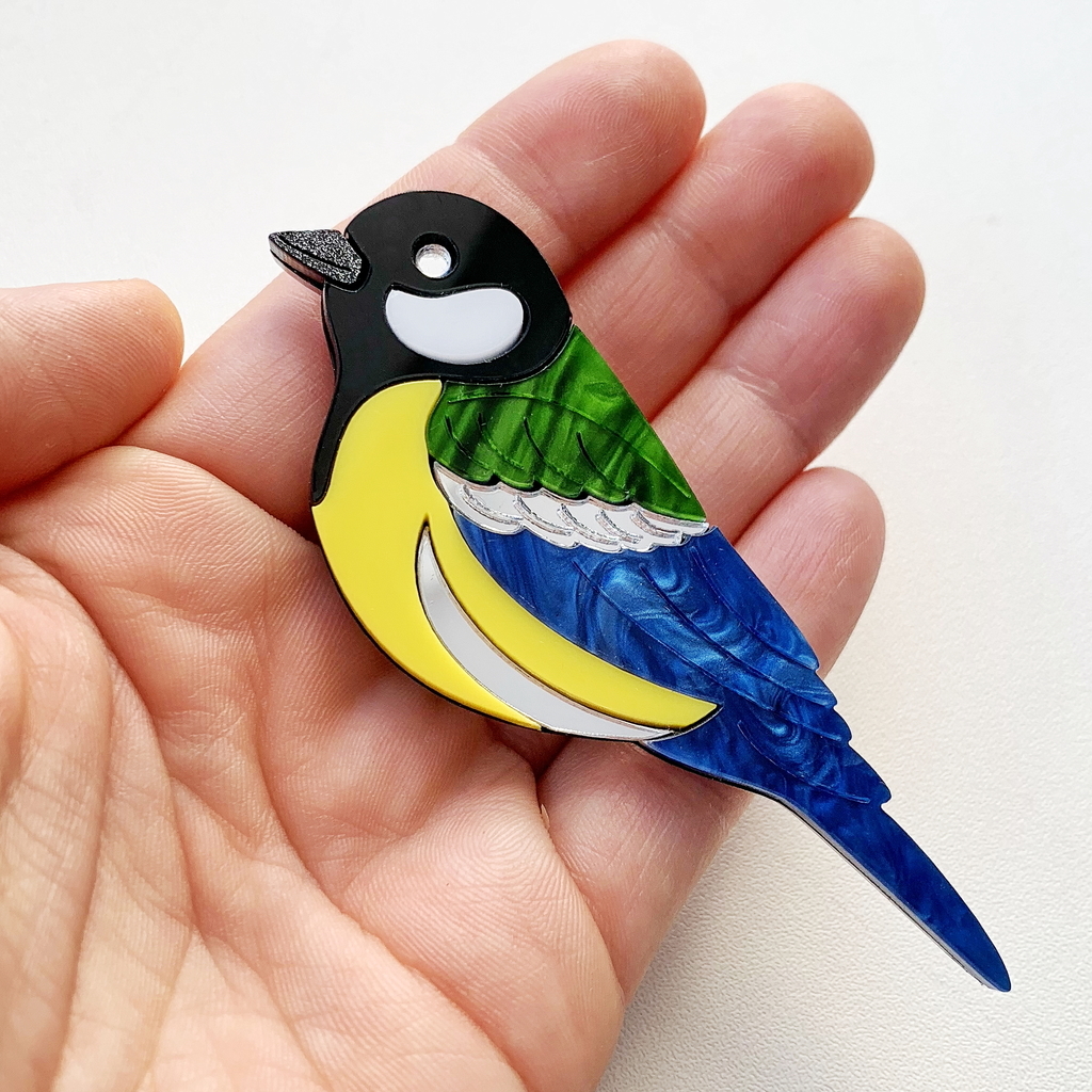 Брошь Синичка