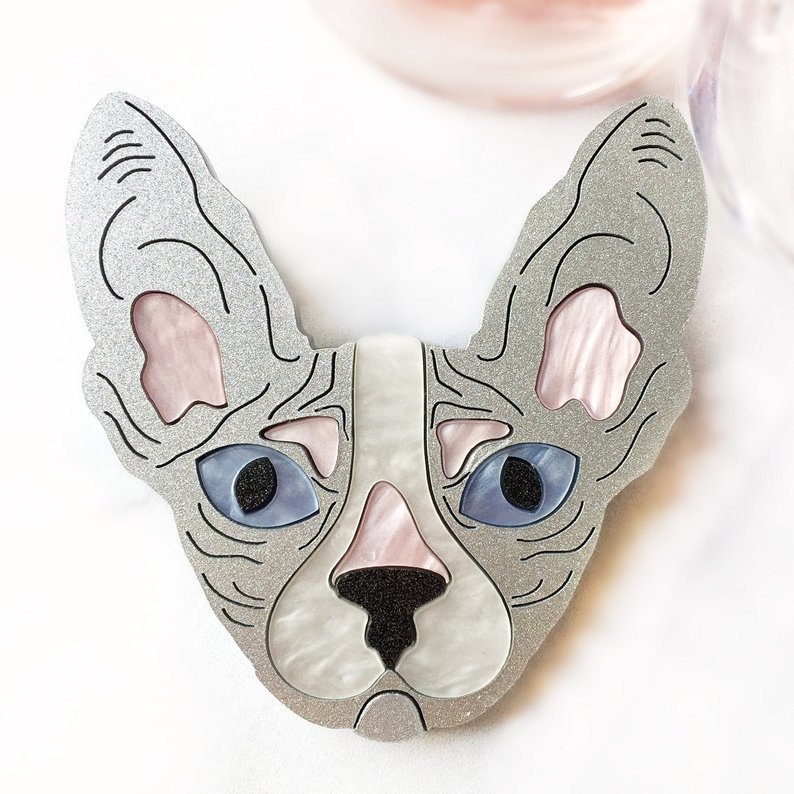 Брошь Кот Сфинкс