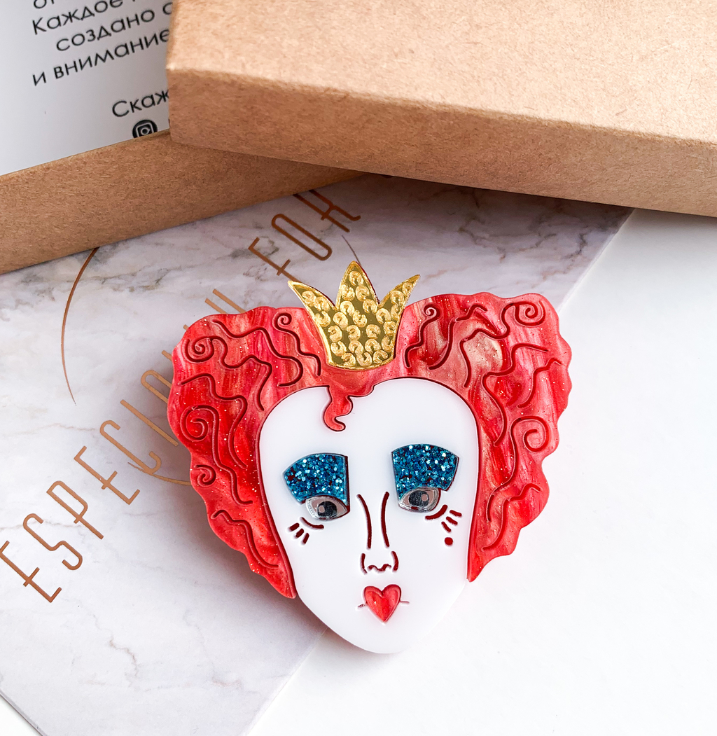 Брошь Королева сердец