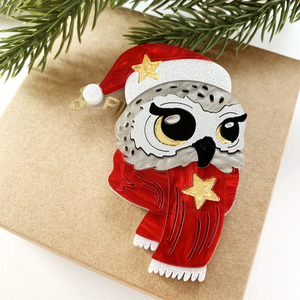 Брошь Сова в шапочке