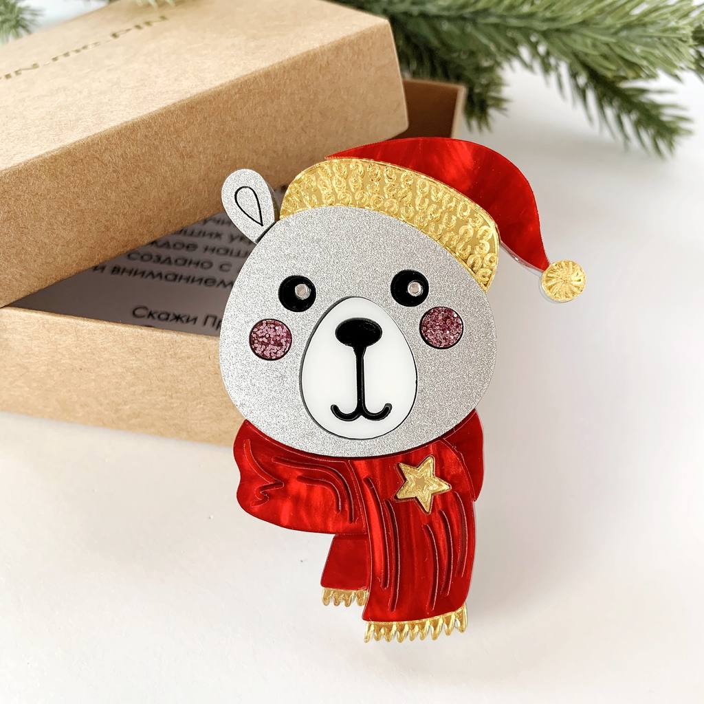 Брошь Мишка