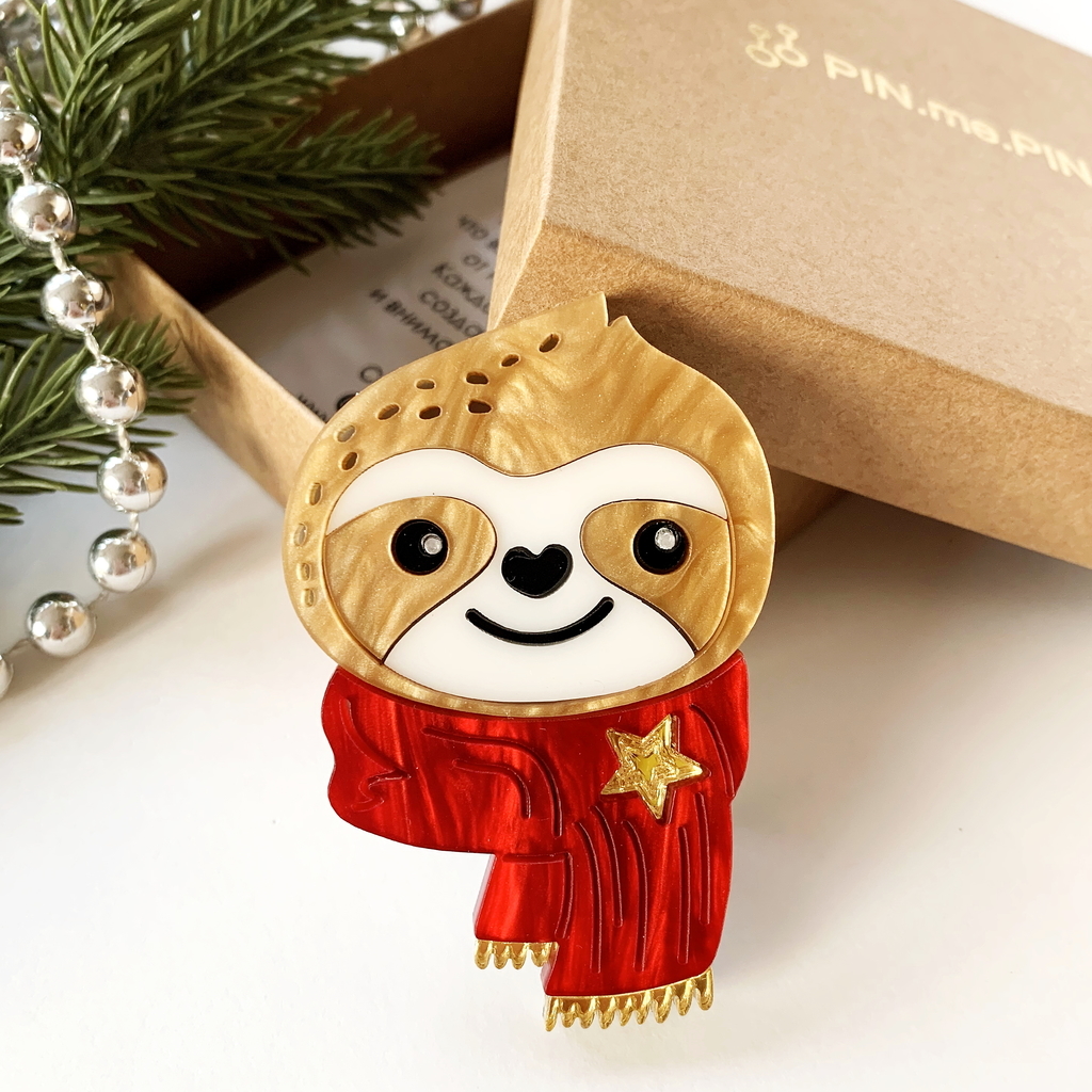 Брошь Ленивец