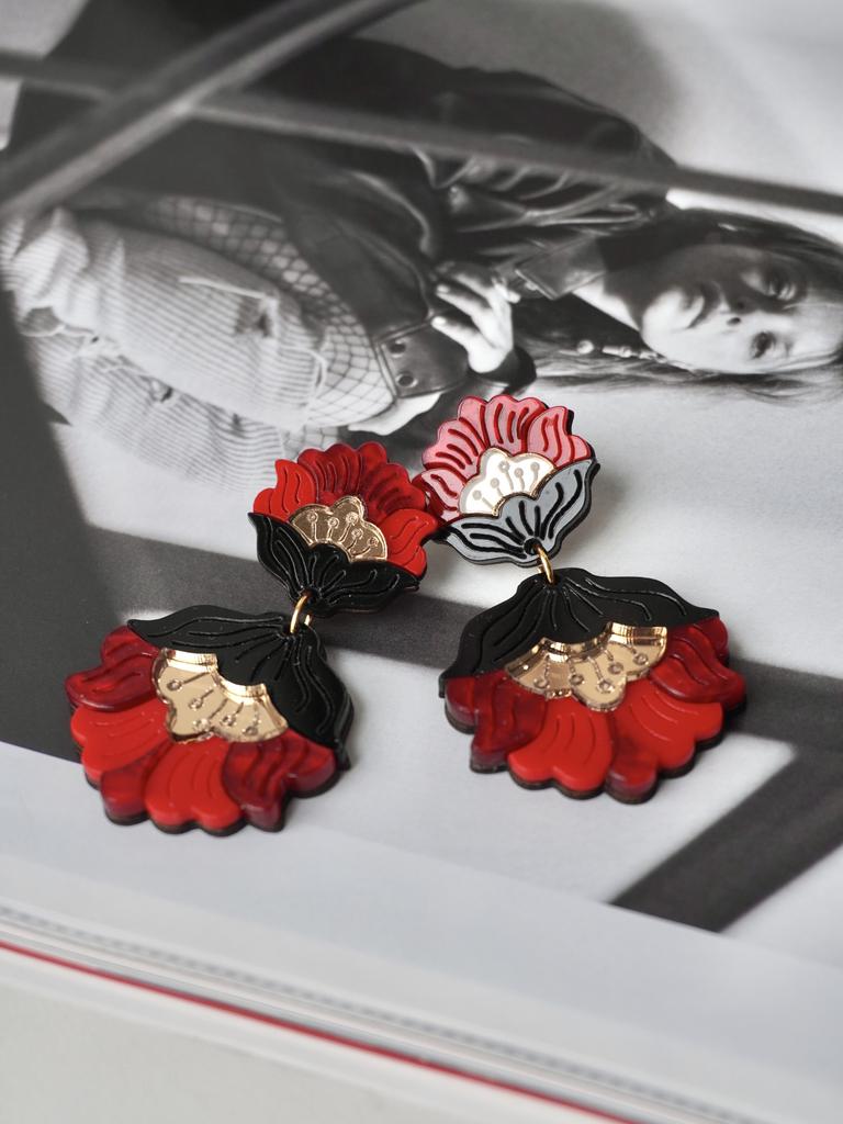 Серьги Магнолия