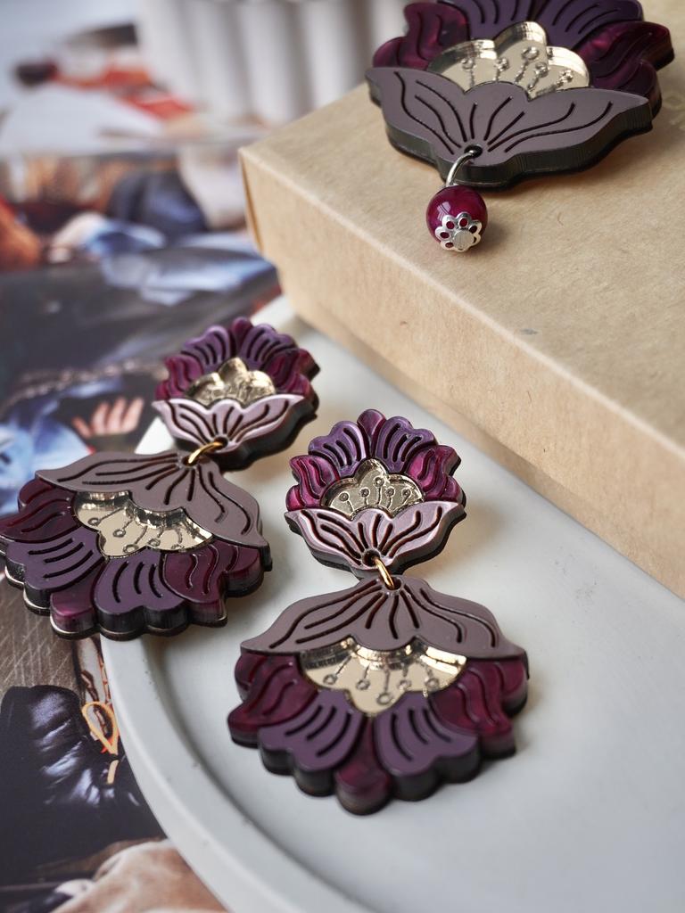 Серьги Магнолия