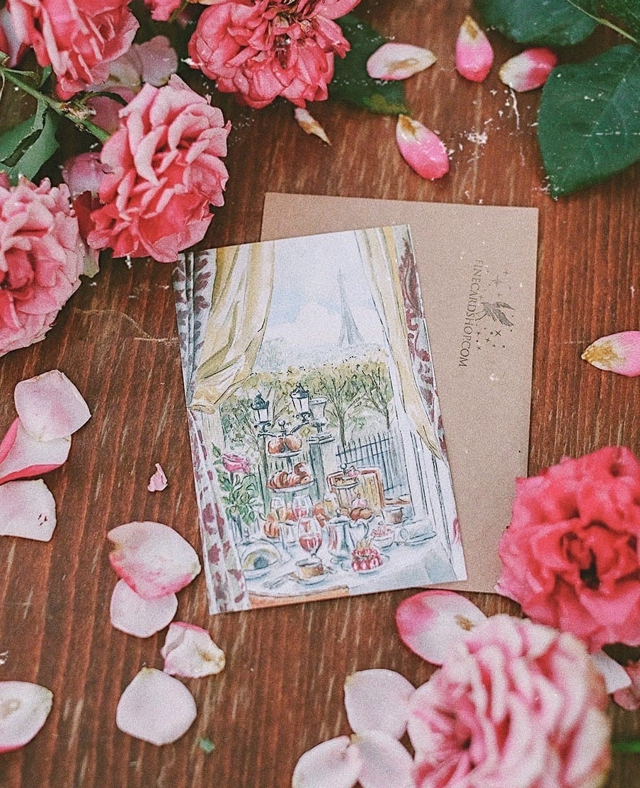 Открытка "Завтрак в Париже"