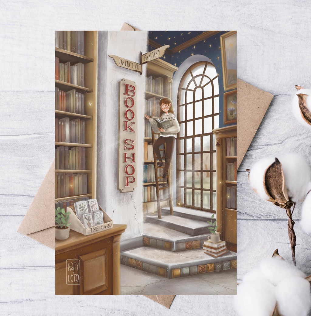 Открытка "Книжный магазин"