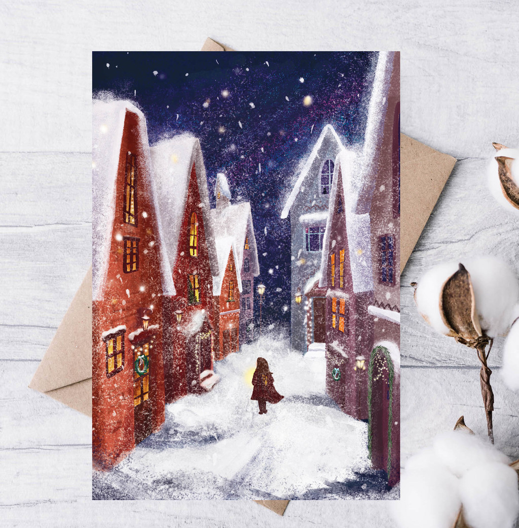 Открытка "Зимний Хогсмид"