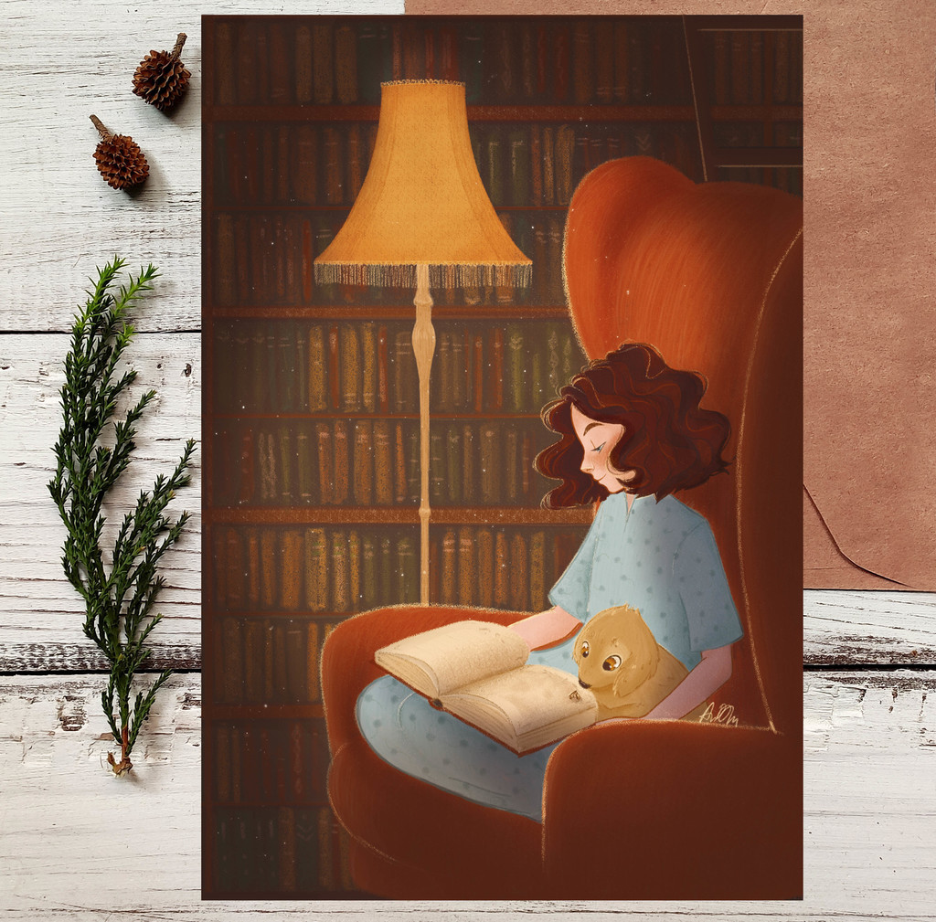 Почтовая открытка "Сказки на ночь"