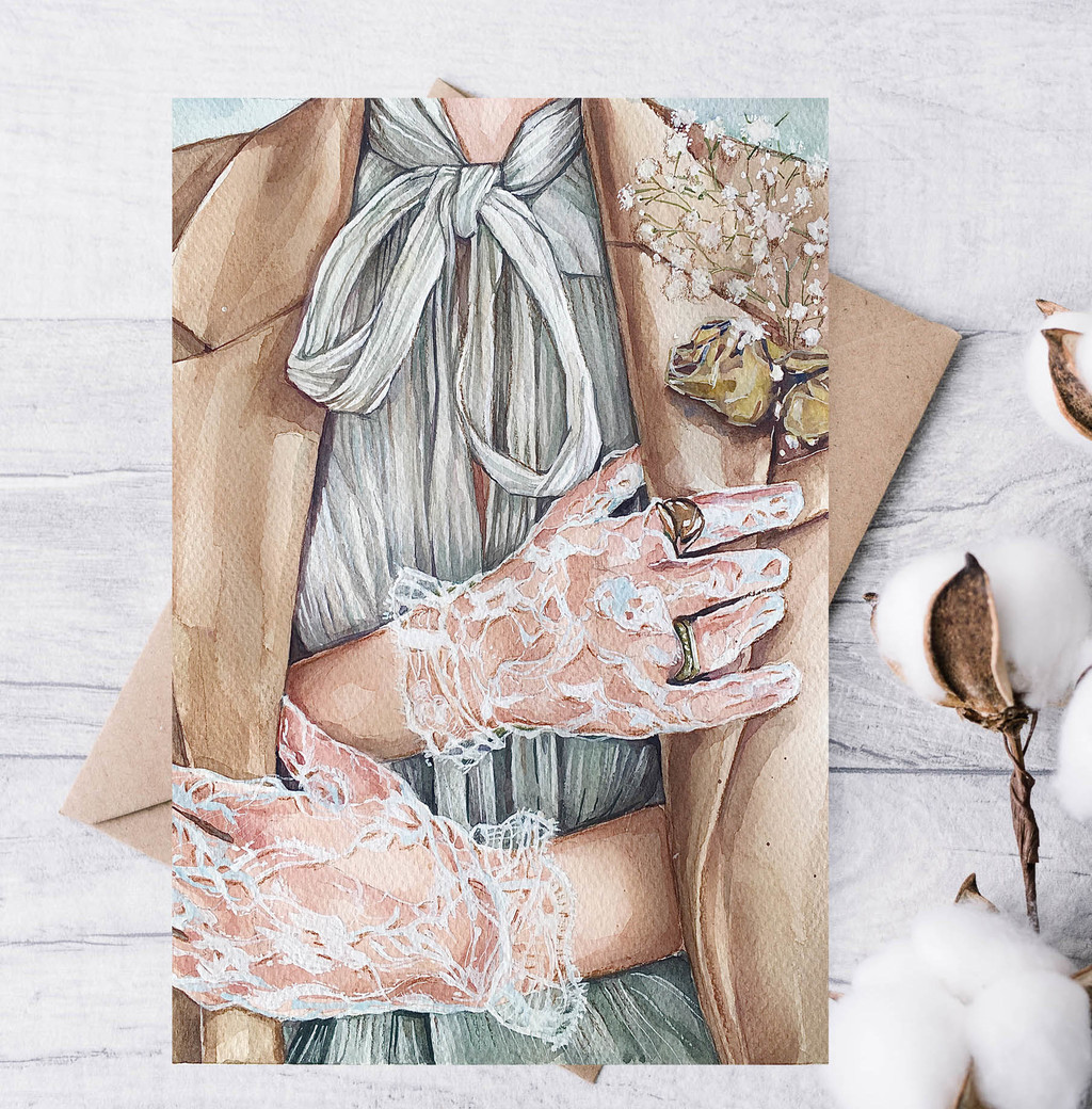 Почтовая открытка "Романтичные мечты"