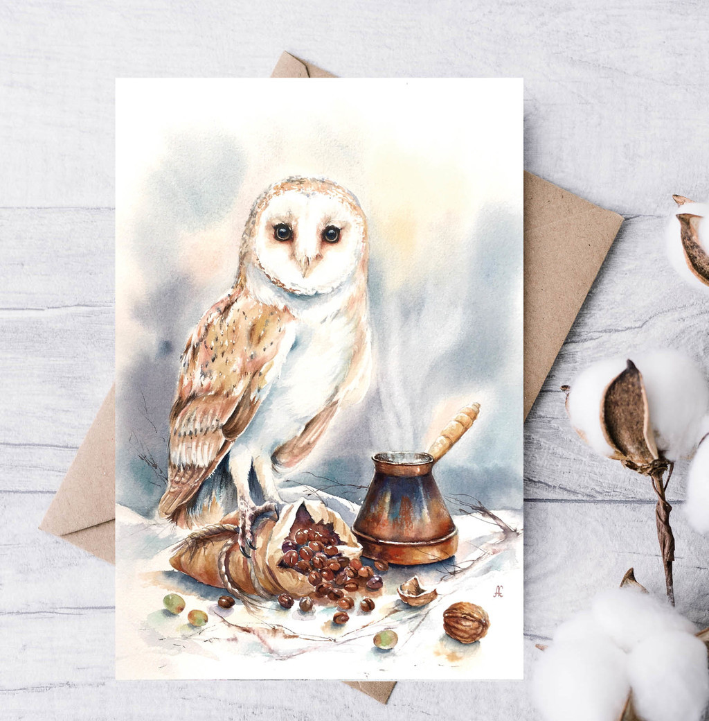 Почтовая открытка "Кофейный аромат"